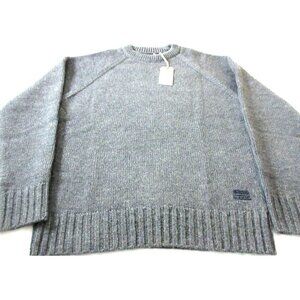 OOBE Brand Men's Edisto Italian Crew Neck Virgin Wool Sweater Charcoal Gray